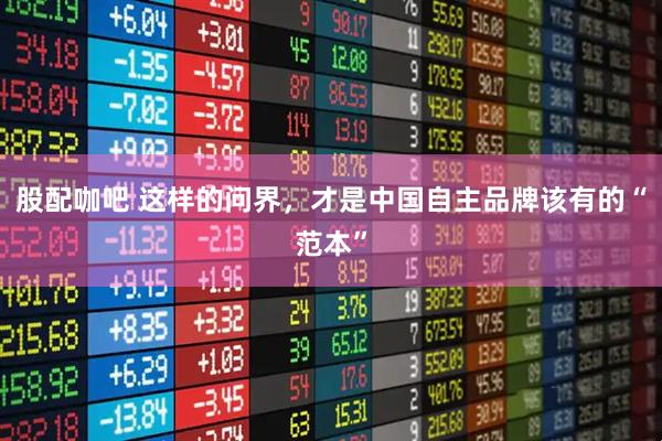 股配咖吧 这样的问界，才是中国自主品牌该有的“范本”